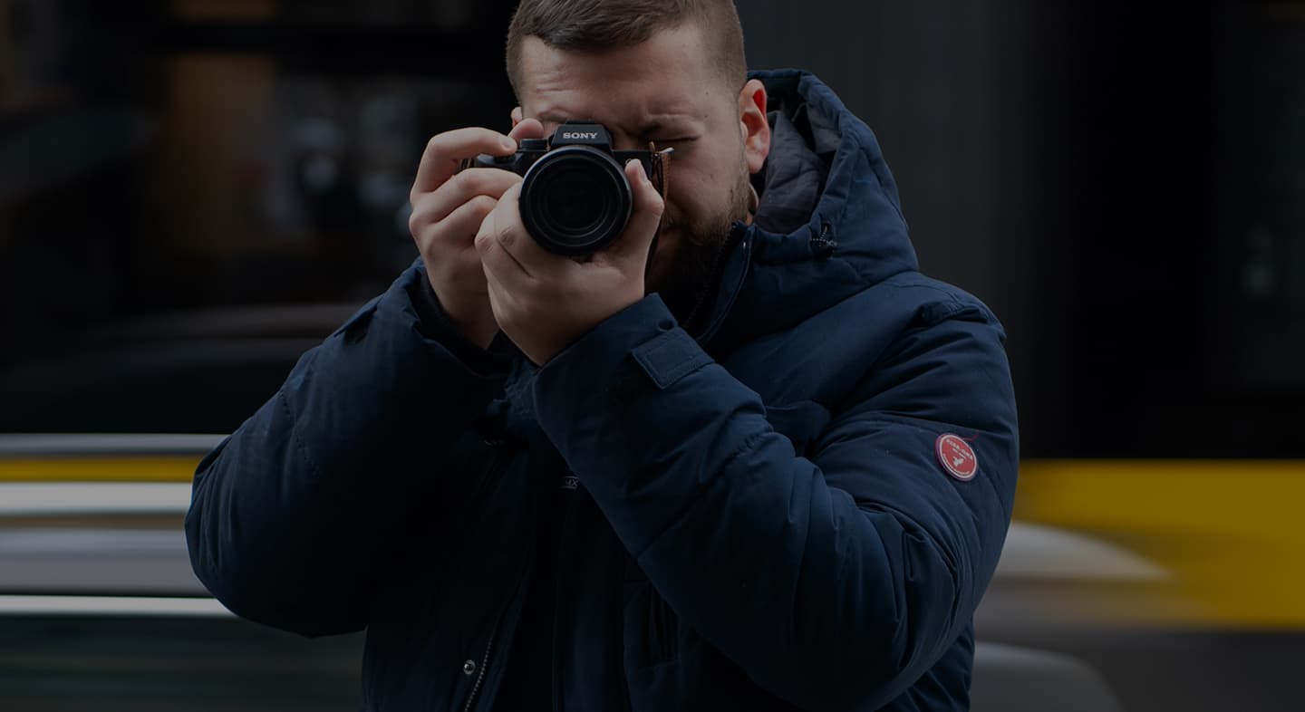 Fotograf beim Shooting